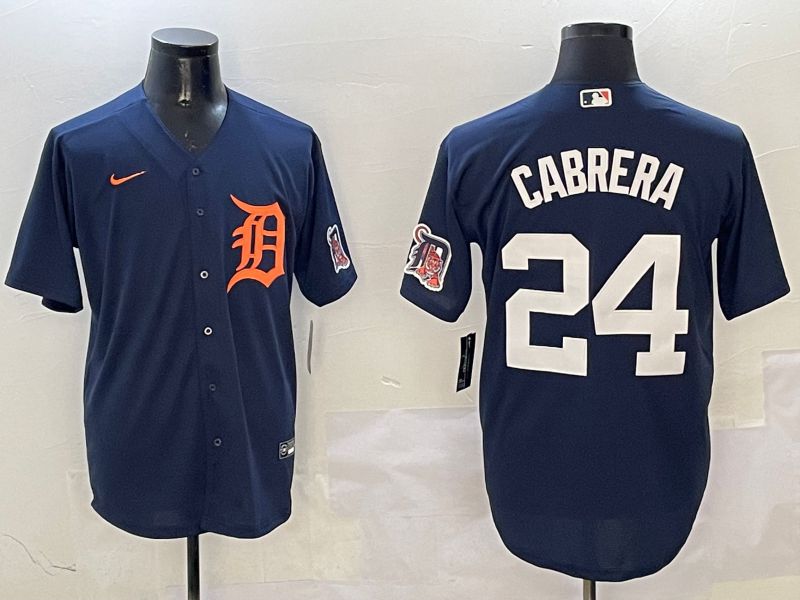 Men Detroit Tigers #24 Cabrera Drak Blue Game 2025 Nike MLB Jersey style 3111